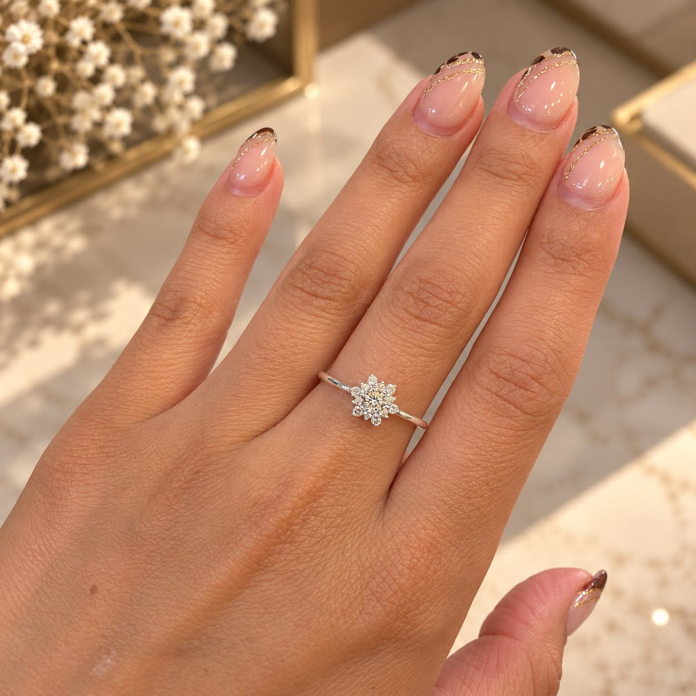 Anillo Copo de Nieve · Plata 925