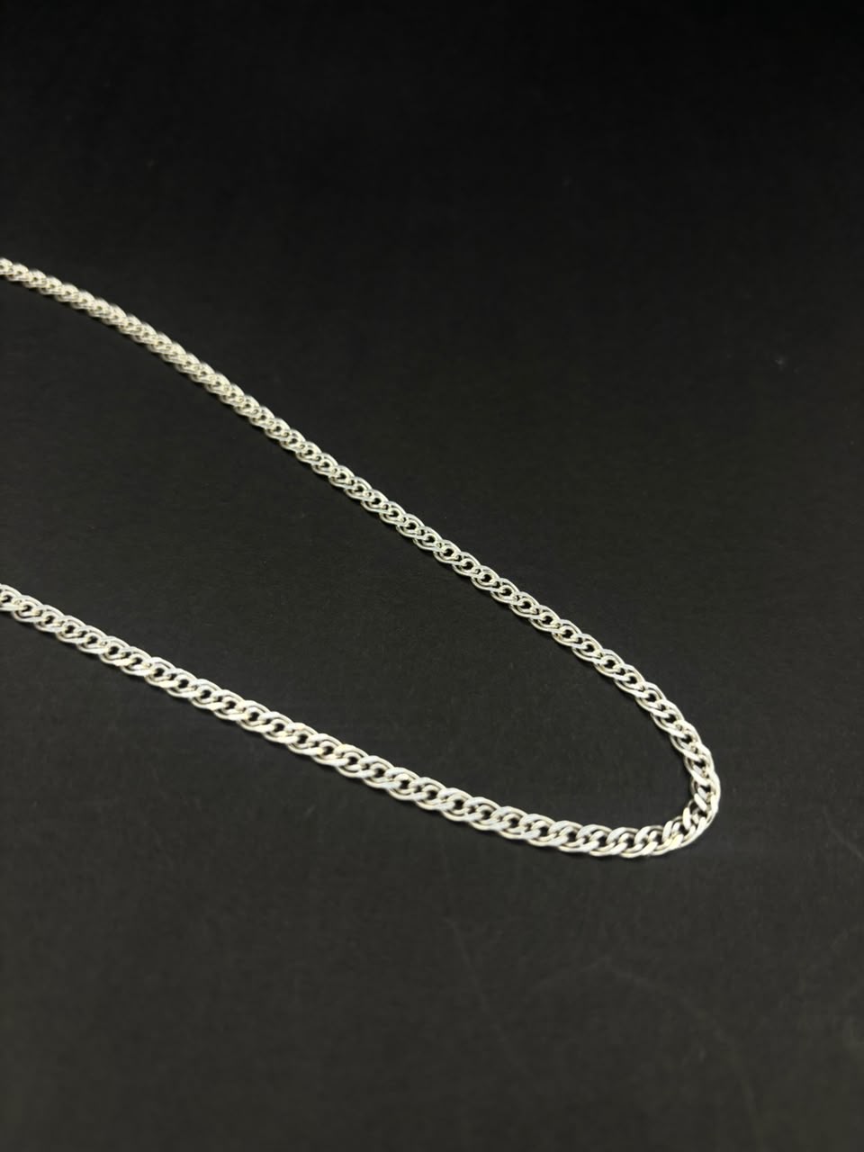 Cadena Rústica Andina · Plata 925, 60 cm · 3,8 mm