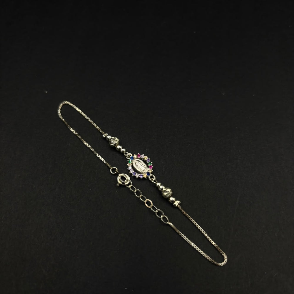 Pulsera Fe · Plata 925, Virgen de Guadalupe
