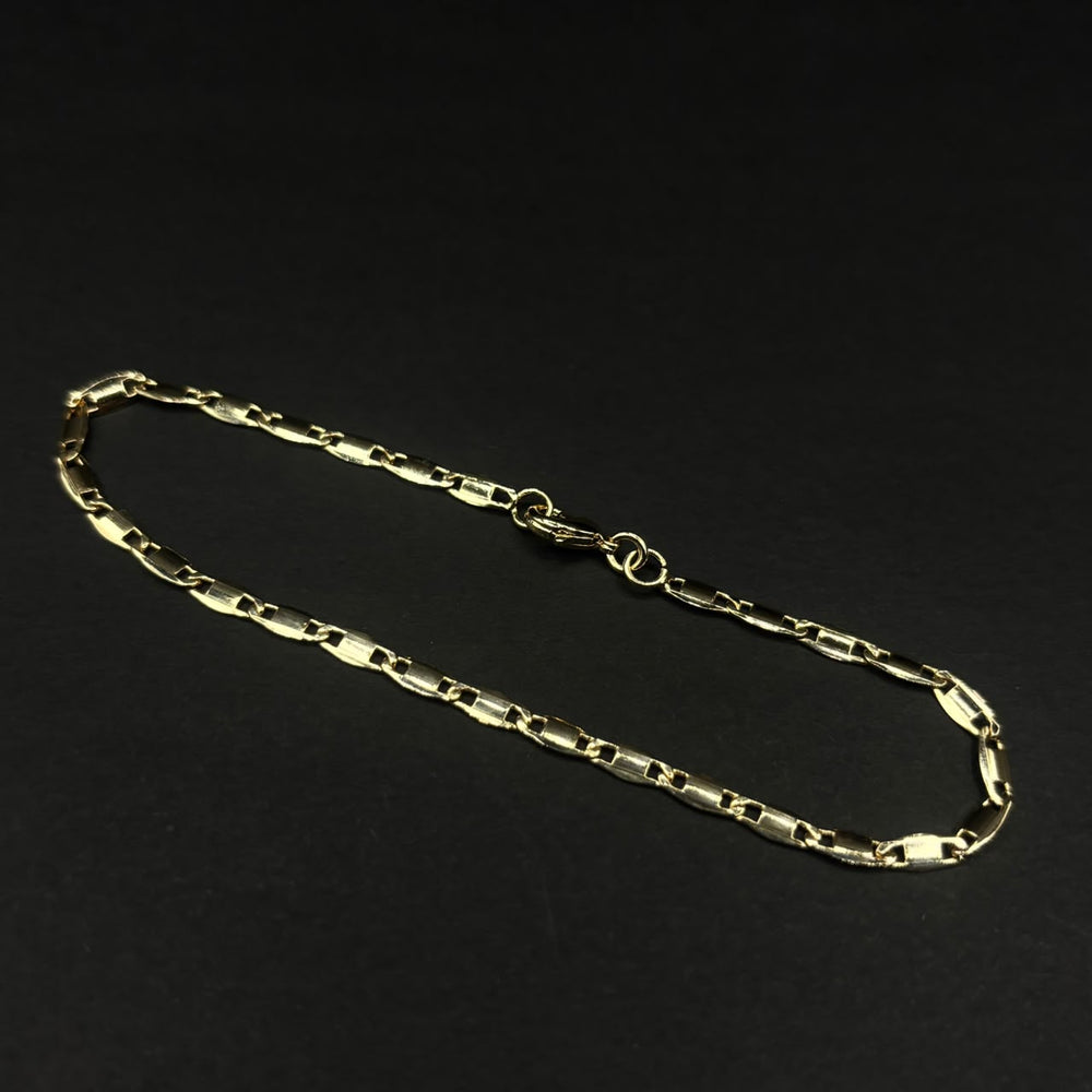 Pulsera Escalera Toledo · Oro laminado, 22 cm · 3,1 mm