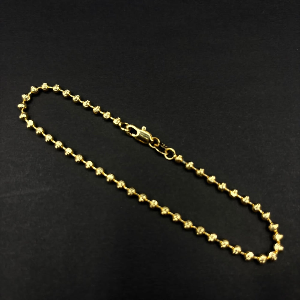 Pulsera Militar Destello · Oro laminado diamantado, 22 cm