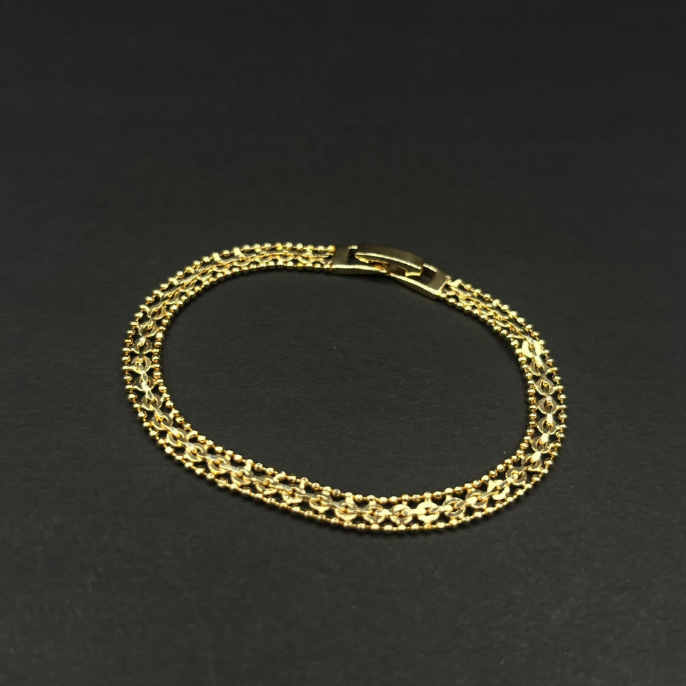 Pulsera Aurora · Oro laminado, 18 cm · 5,4 mm