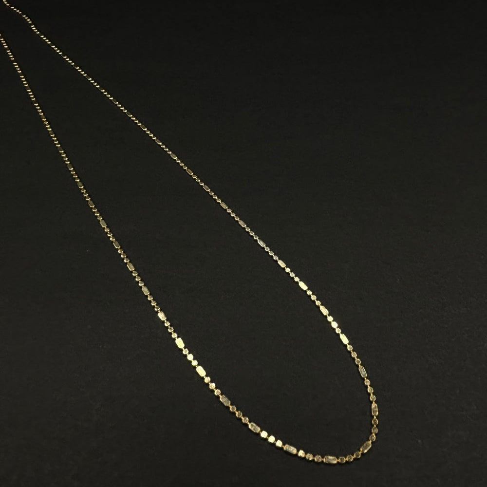 Cadena Rústica Andina Fina · Oro laminado, 50 cm · 1,4 mm