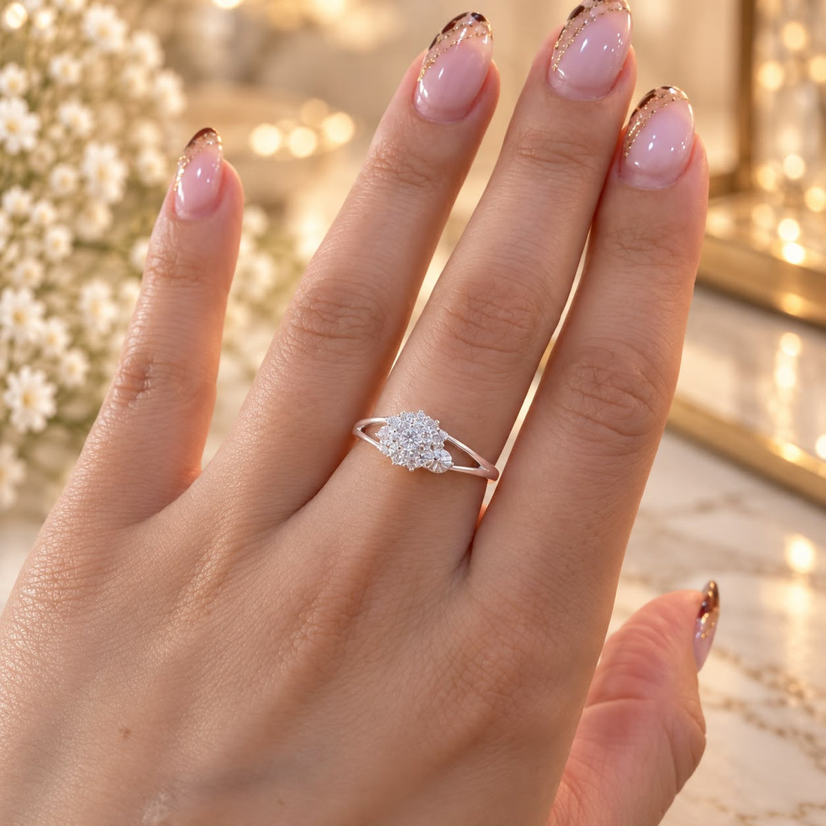Anillo Doble Destello · Plata 925