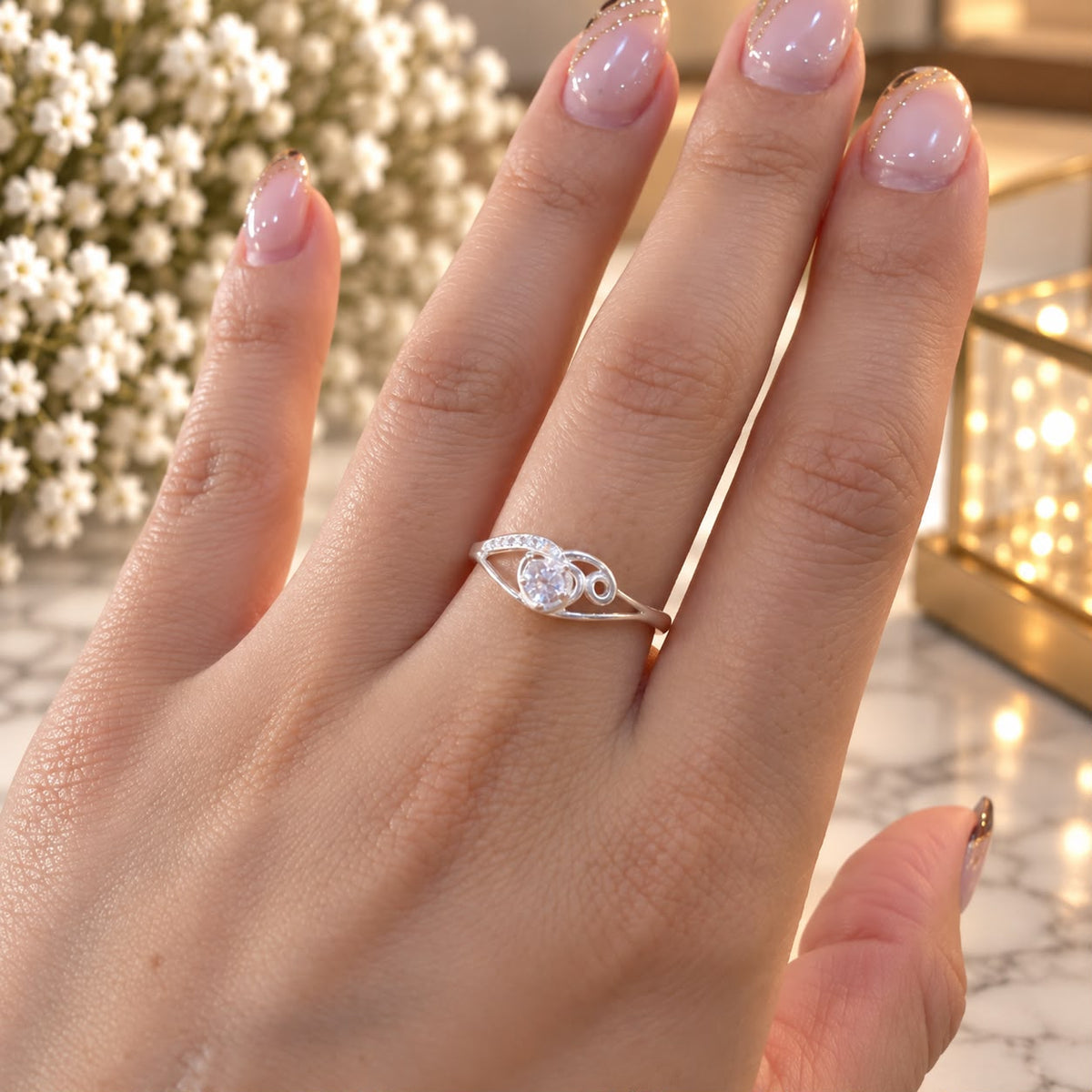 Anillo Ojo de Luz · Plata 925
