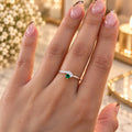 Anillo Verde Abrazo · Plata 925