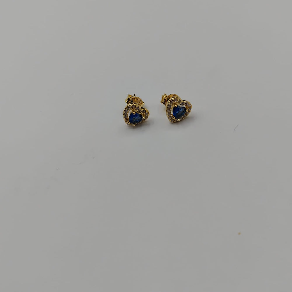 Topos Corazón Azul Noche · Oro laminado