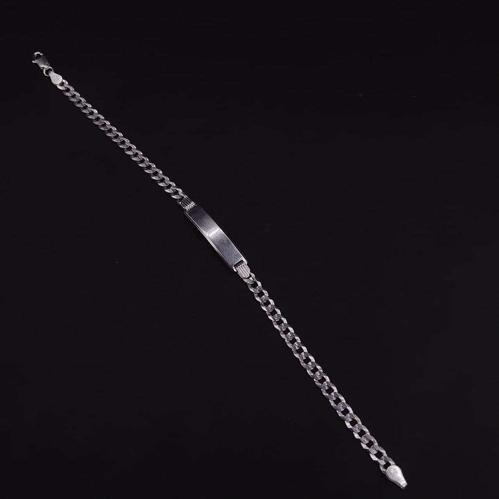 Esclava Habana con Placa · Plata 925, 20 cm