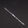 Esclava Fígaro con Placa · Plata 925, 19 cm