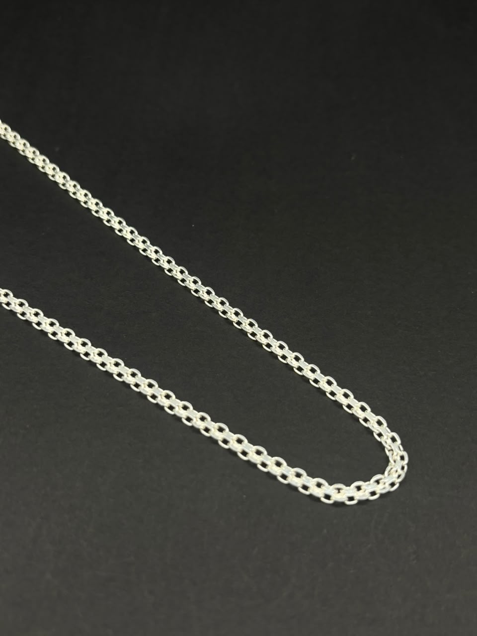 Cadena Chinesca Seda un carril · Plata 925, 60 cm · 2,7 mm