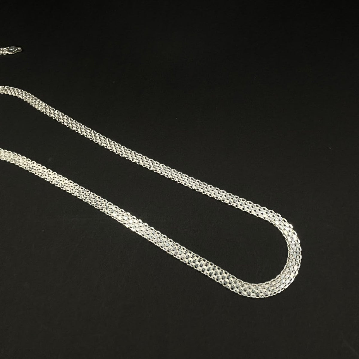 Cadena Chinesca Seda dos carriles · Plata 925, 60 cm