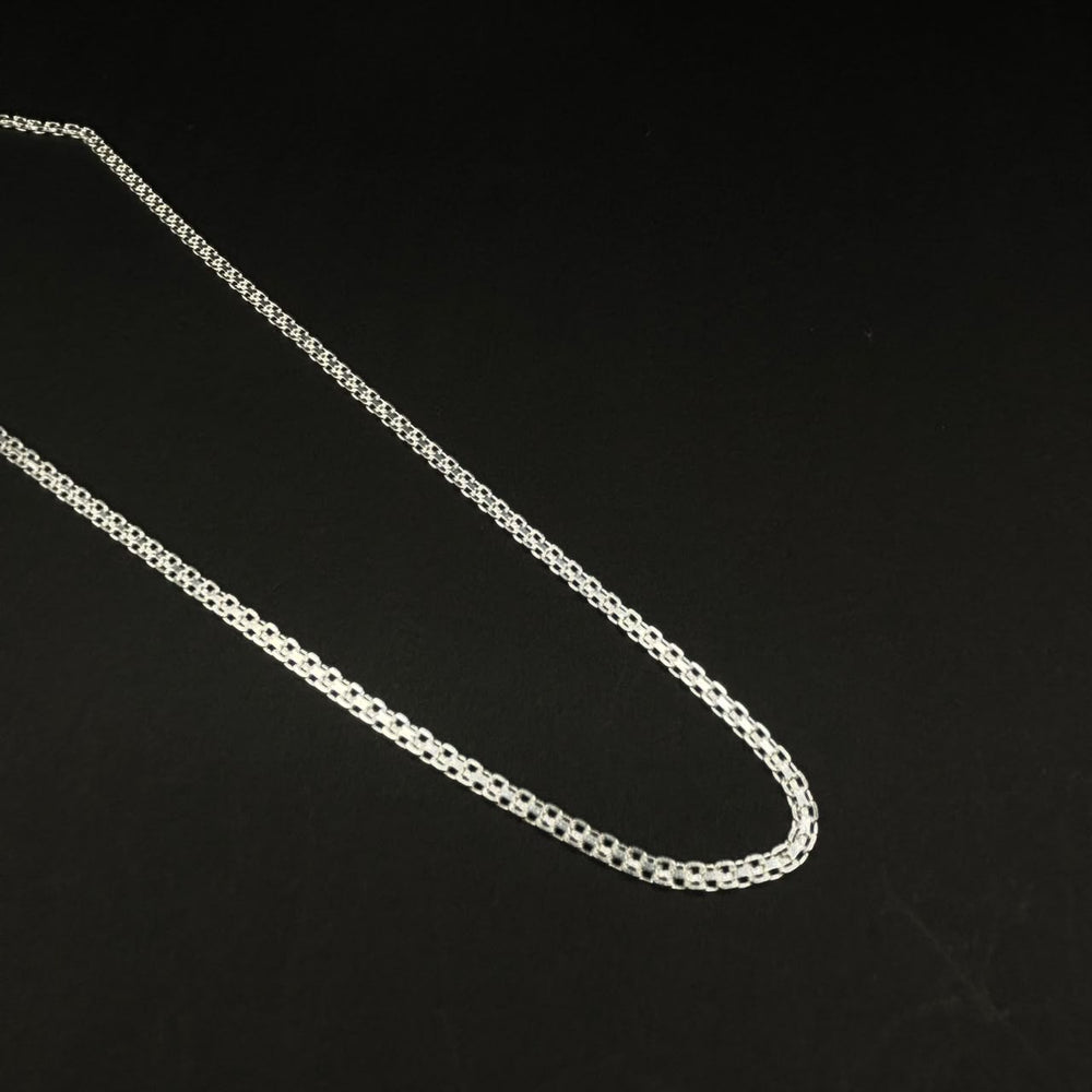 Cadena Chinesca Seda un carril · Plata 925, 60 cm · 3,4 mm