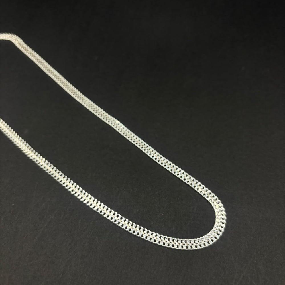 Cadena Rústica Andina · Plata 925, 45 cm · 3,8 mm