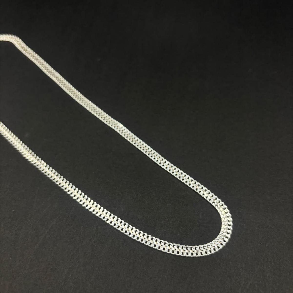 Cadena Rústica Andina · Plata 925, 45 cm · 3,8 mm