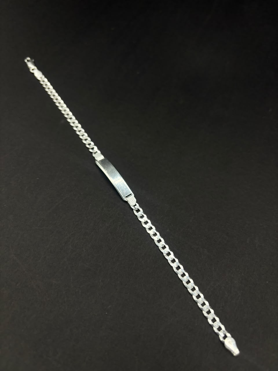 Esclava Habana con Placa · Plata 925, 20 cm · 4,0 mm
