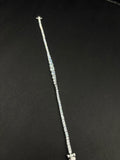 Pulsera Tenis Atardecer Degradé · Plata rodinada, 19 cm · 2,5 mm