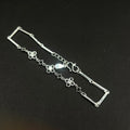 Pulsera Tres Flores Barra · Plata 925