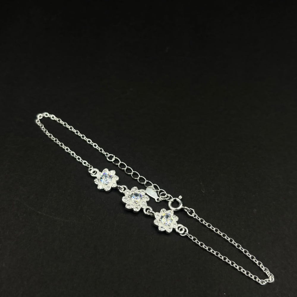 Pulsera Tres Flores · Plata 925