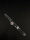 Pulsera Estrella Carmesí · Plata 925