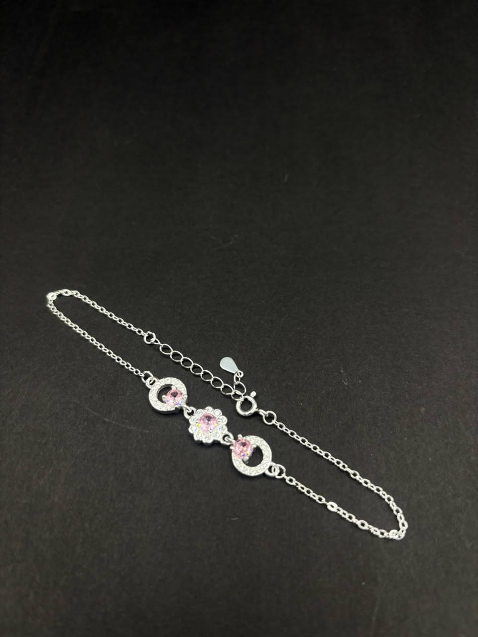 Pulsera Rosa Pastel · Plata 925