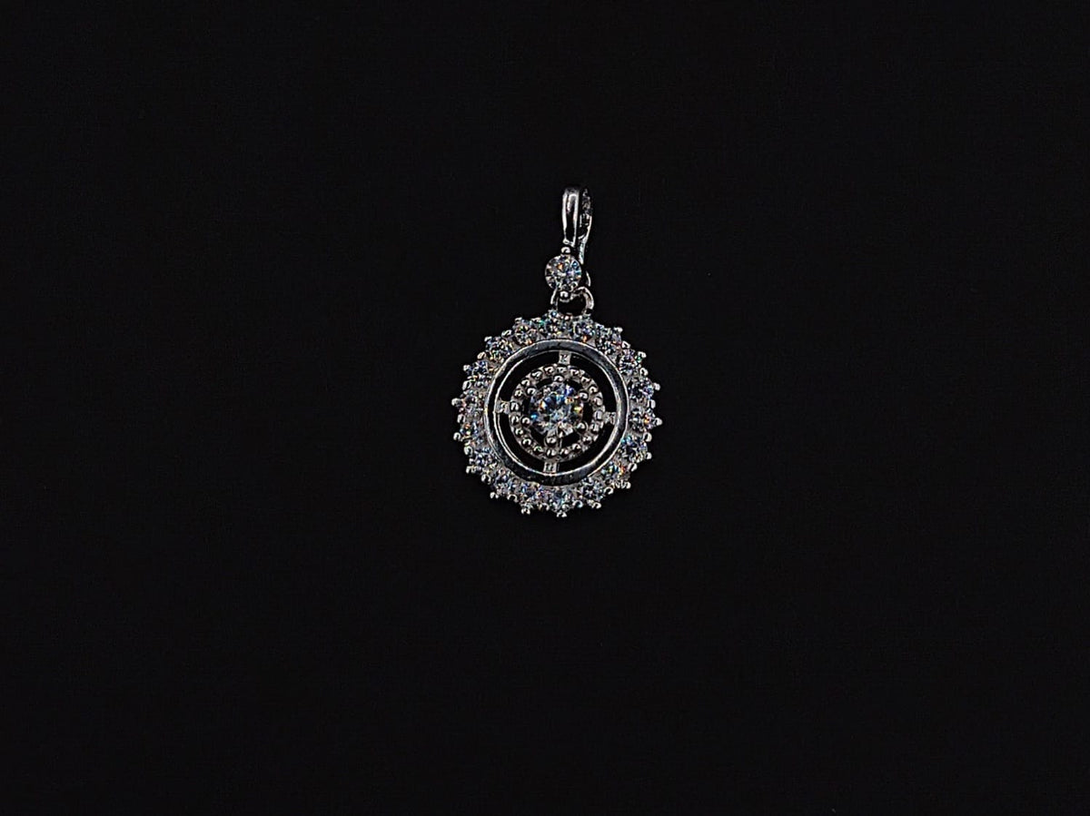 Dije Medalla Estrella · Plata rodinada con circones