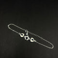 Pulsera Corazones y Estrella · Plata 925
