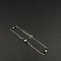 Pulsera Hojas Verdes · Plata 925