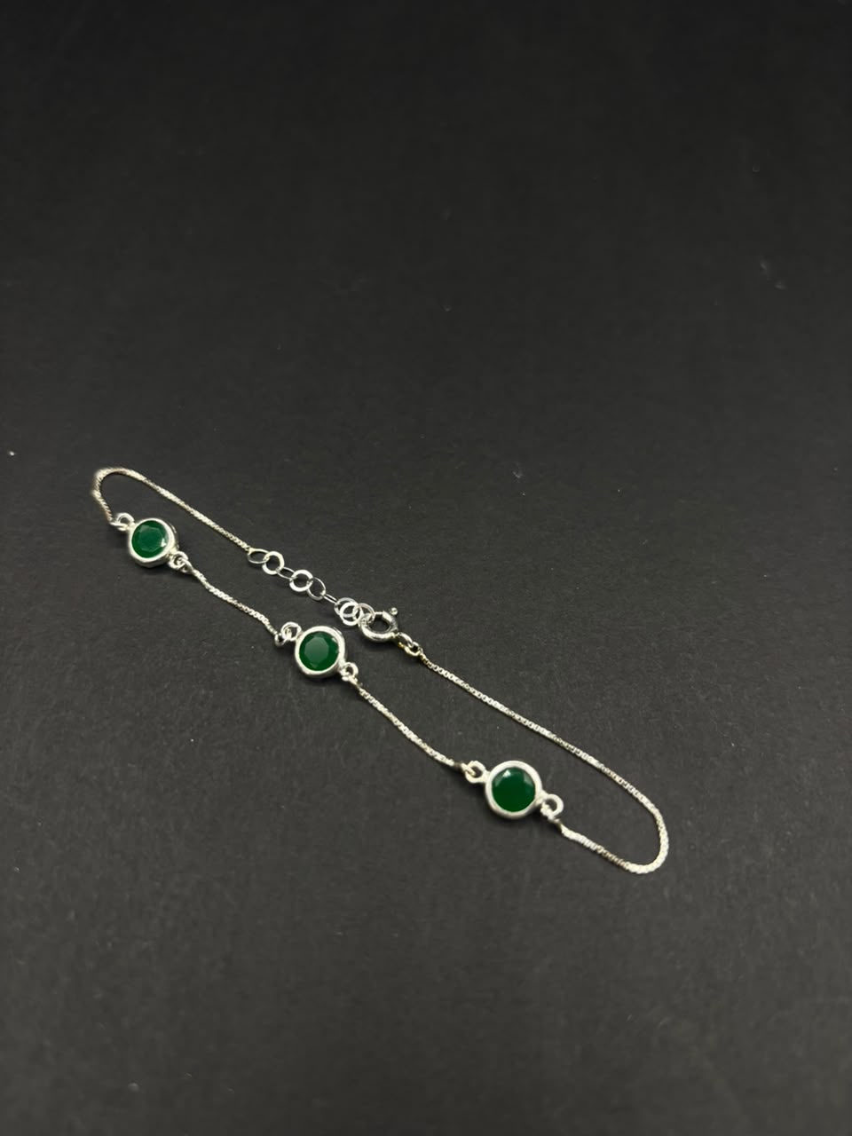 Pulsera Trío Verde · Plata 925