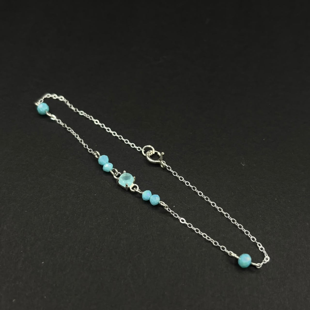 Pulsera Turquesa Caribe · Plata 925