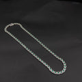 Collar Riviera Verde · Plata rodinada con piedrería blanca y verde