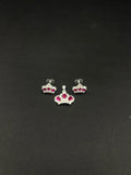 Set Corona Rosa · Plata 925, topos y dije
