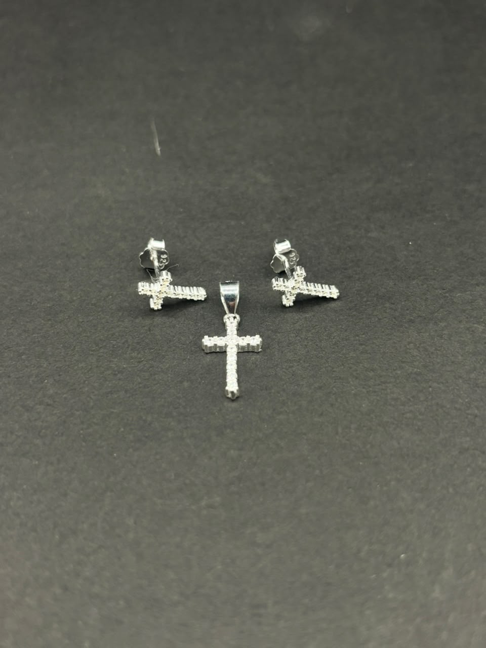 Set Cruz de Luz · Plata 925, topos y dije