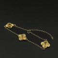 Pulsera Trébol Dorado Texturizado · Oro laminado