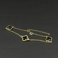 Pulsera Trébol Noche · Oro laminado