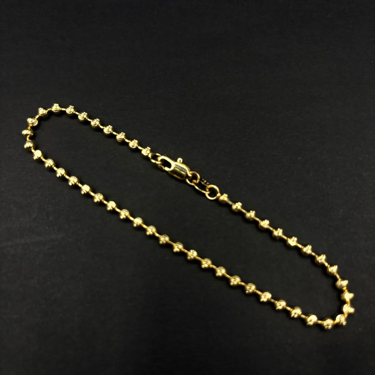 Pulsera Militar Destello · Oro laminado diamantado, 22 cm