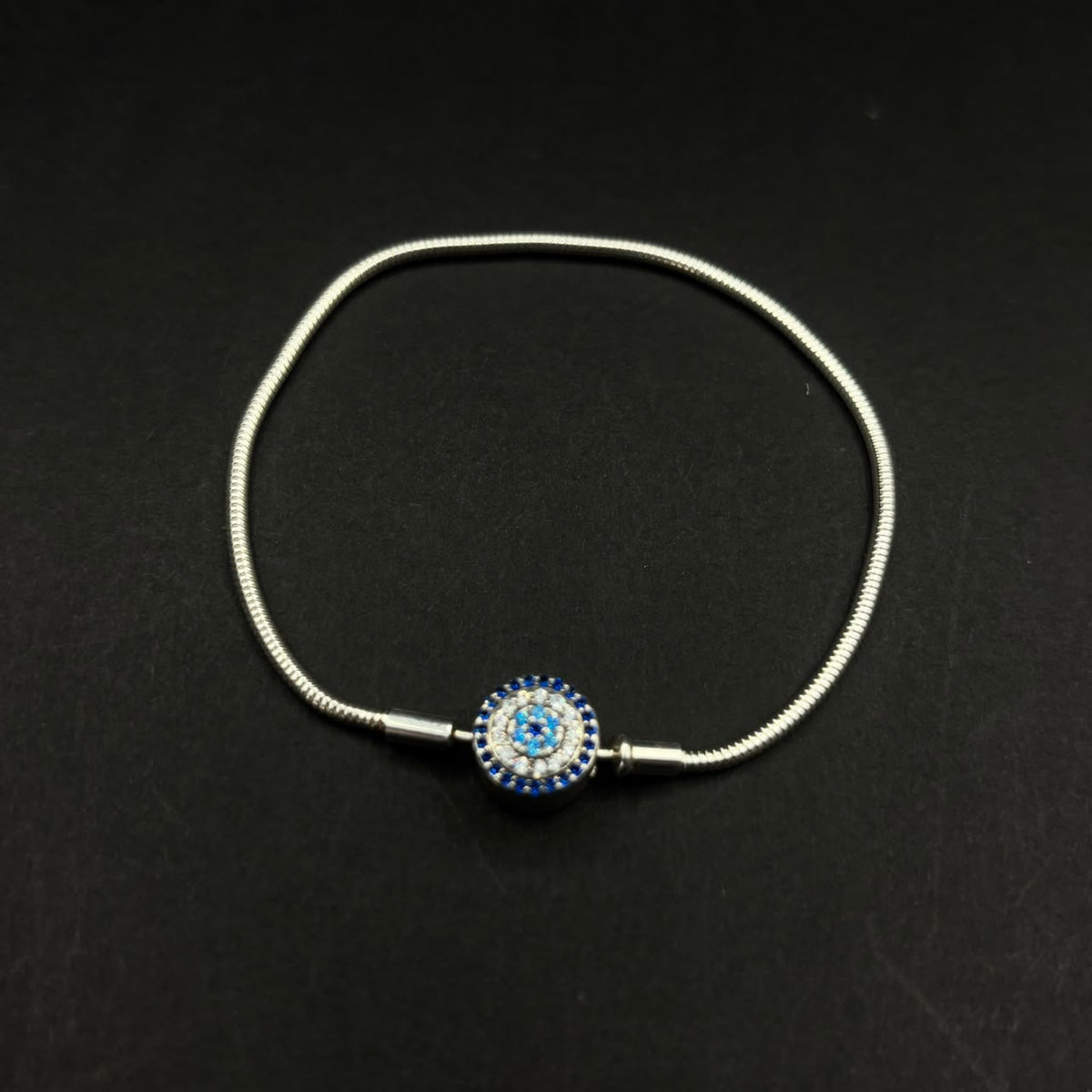 Pulsera Charm Ojo Protector · Plata 925