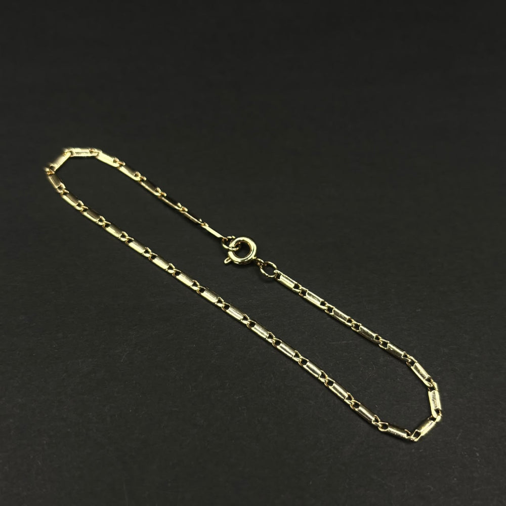 Pulsera Escalera Toledo Fina · Oro laminado, 21 cm · 1,8 mm