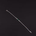 Pulsera Tenis Esmeralda Real · Plata rodinada con esmeraldas