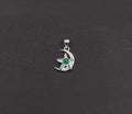 Dije Luna Esmeralda · Plata 925 con esmeralda