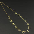 Collar Lluvia de Corazones · Oro laminado, 45 cm