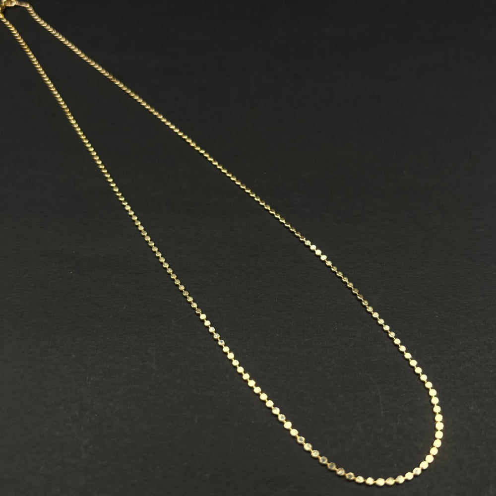Cadena Militar Plana Valor · Oro laminado, 45 cm · 1,5 mm
