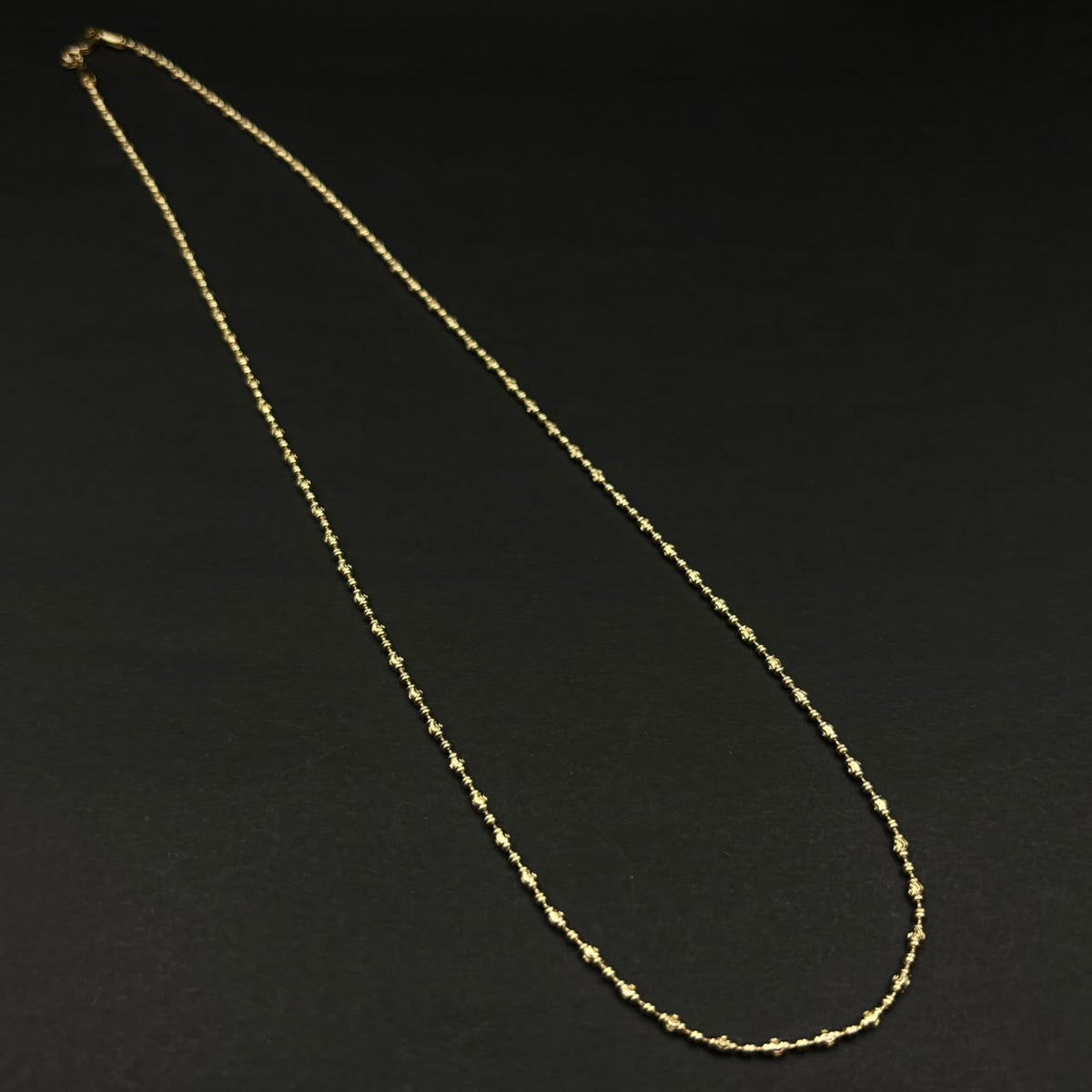 Cadena Militar Destello · Oro laminado diamantado, 60 cm