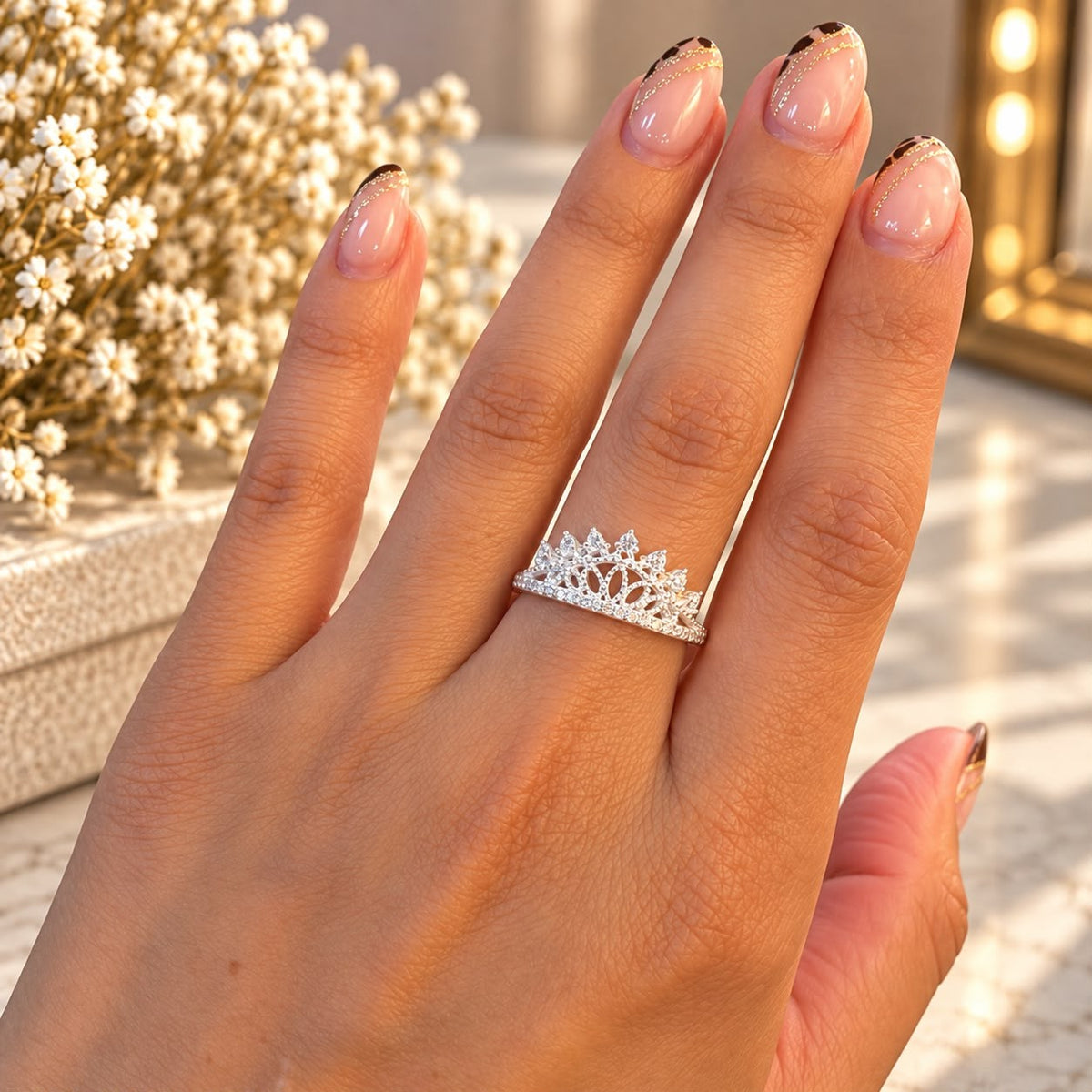 Anillo Corona Real en plata 925 de VENUS